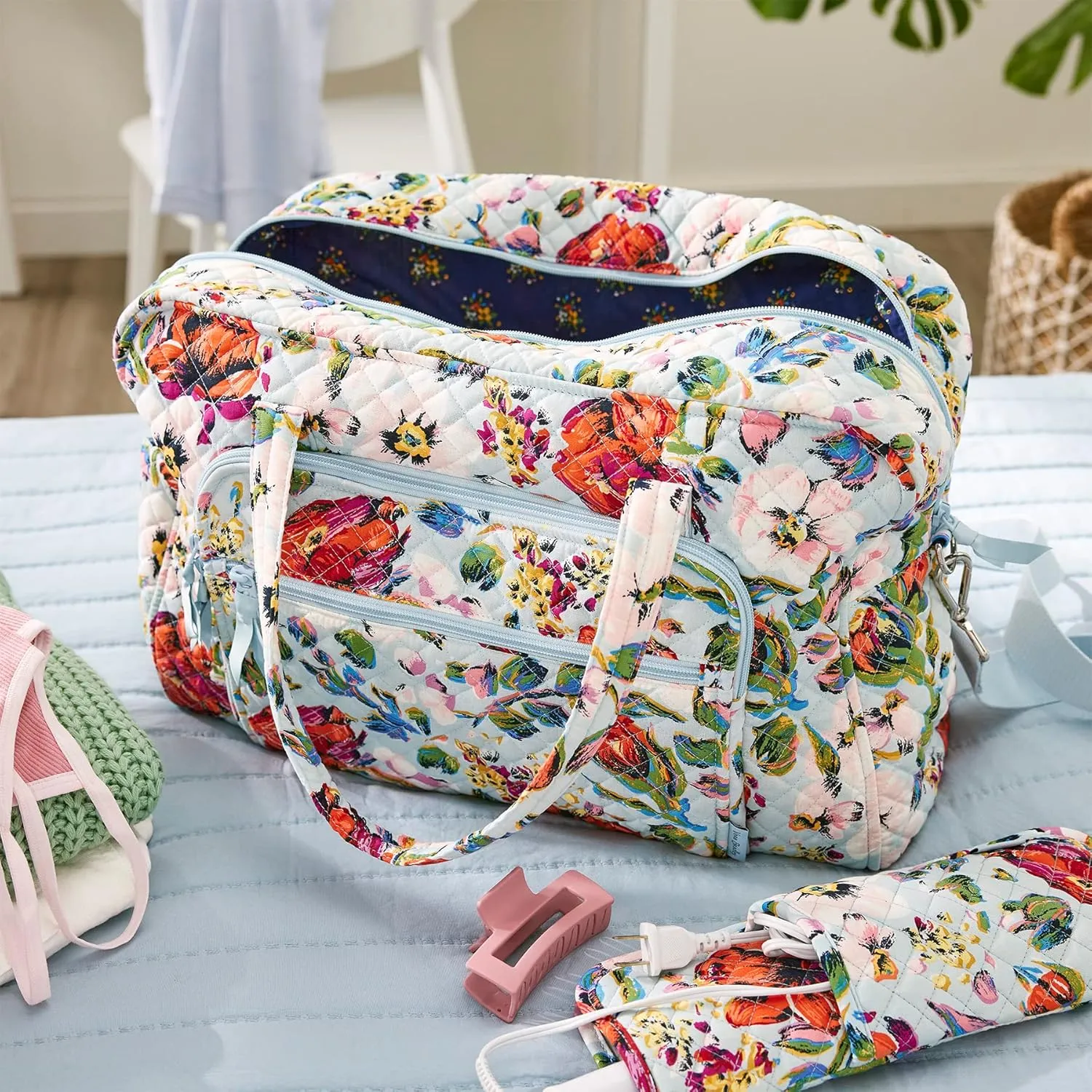 Vera Bradley Women's Cotton Weekender Travel Bag, Provence Paisley, One Size