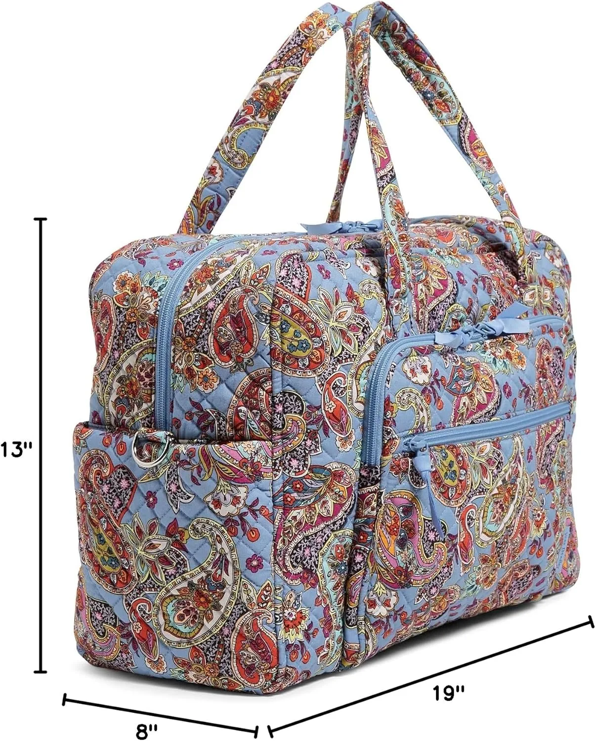 Vera Bradley Women's Cotton Weekender Travel Bag, Provence Paisley, One Size