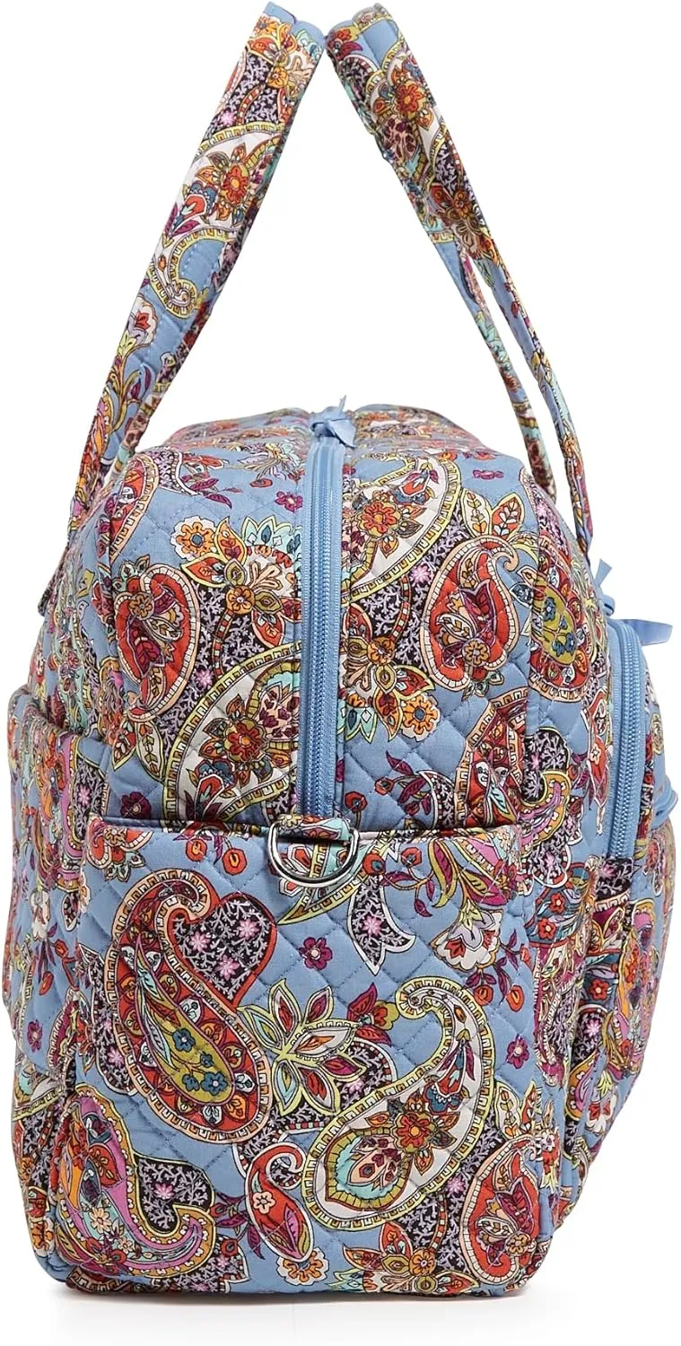 Vera Bradley Women's Cotton Weekender Travel Bag, Provence Paisley, One Size