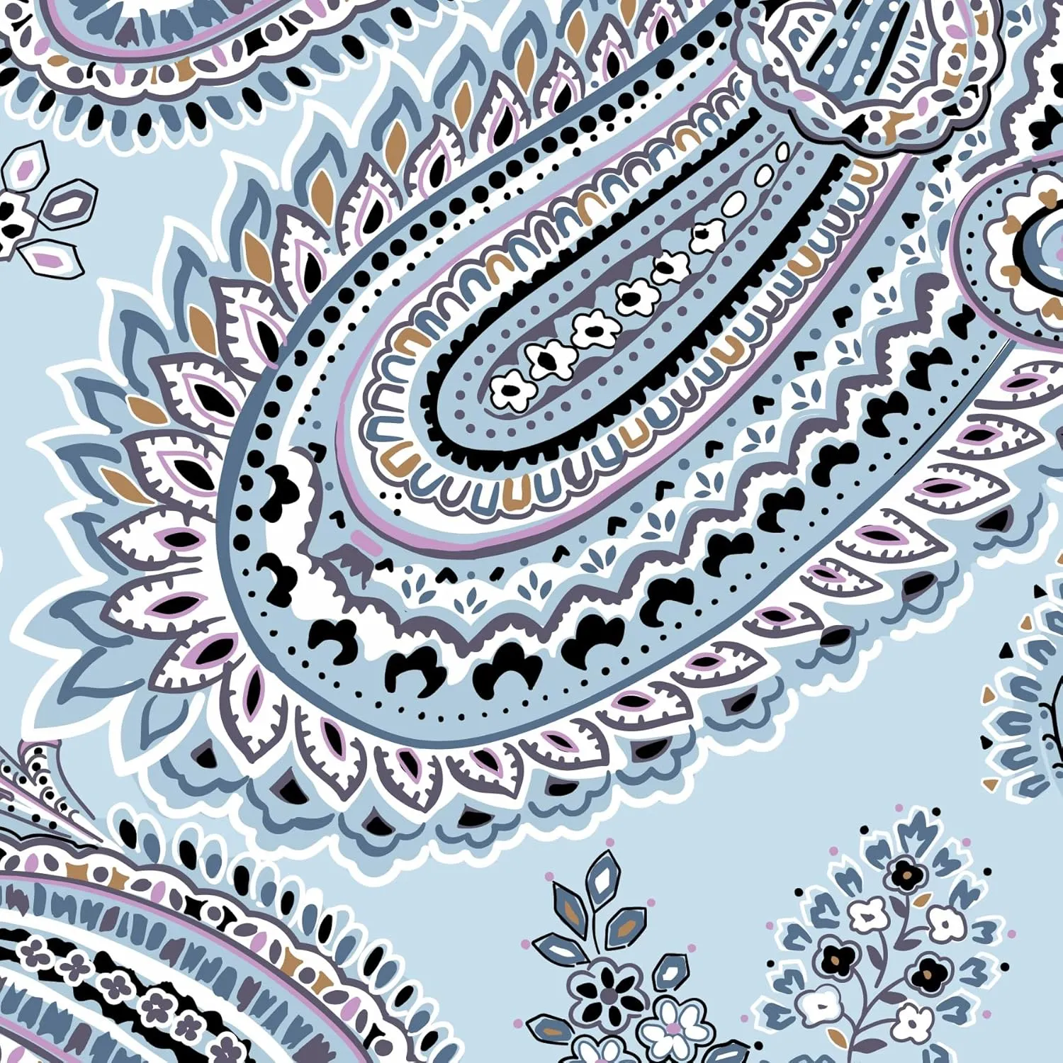 Vera Bradley Women's Cotton Weekender Travel Bag, Soft Sky Paisley, One Size
