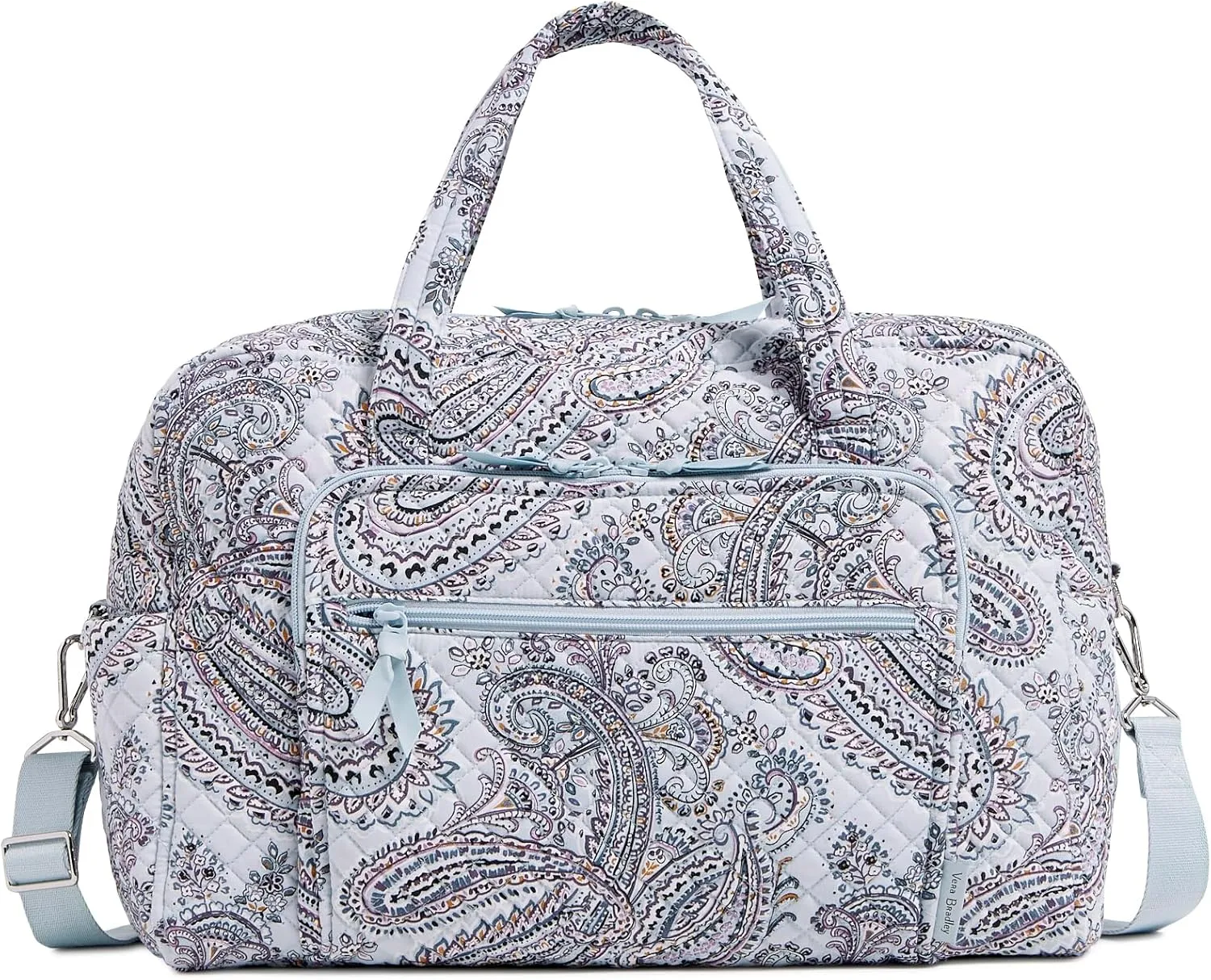Vera Bradley Women's Cotton Weekender Travel Bag, Soft Sky Paisley, One Size
