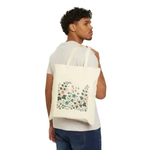 Vibrant Flowers Cotton Canvas Tote Bag Liven Up