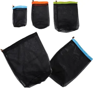 VICASKY 1 Set Reusable Polyester Mesh Storage Sack for Camp Gear Travel Clothes and Outdoor Equipment Lightweight Drawstring Bag