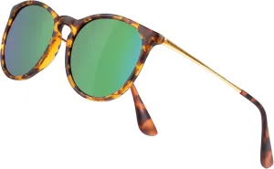 Vintage Round Polarized Sunglasses for Women Men Classic Retro Trendy Designer Style Sun Glasses UV400 Protection