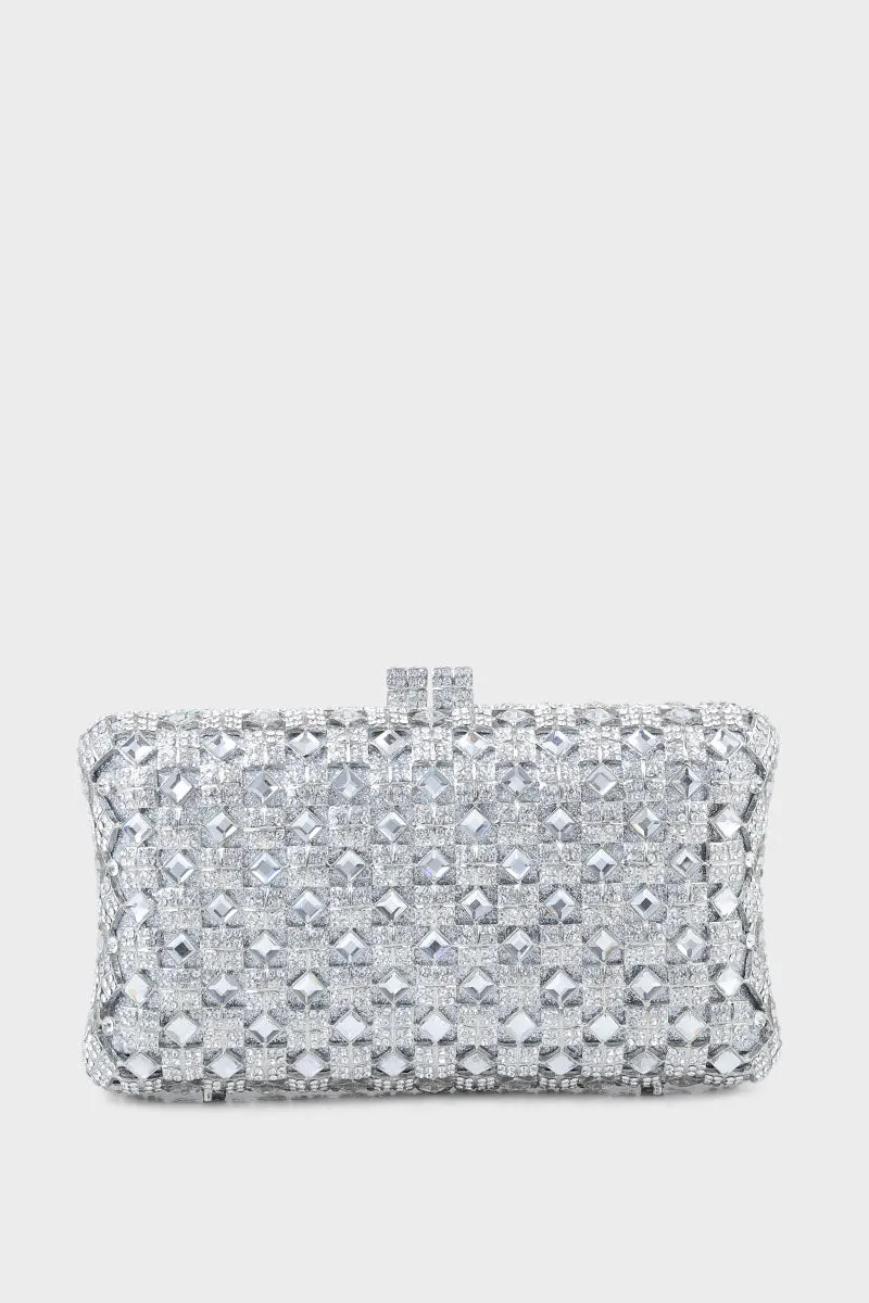 Wedding  Clutch B20785-Silver