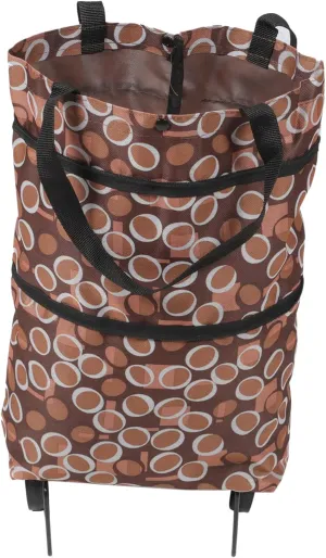 Wheeled Grocery Tote Bag Folding Cart Reusable Shopping Trolley Tote Bag for Shopping