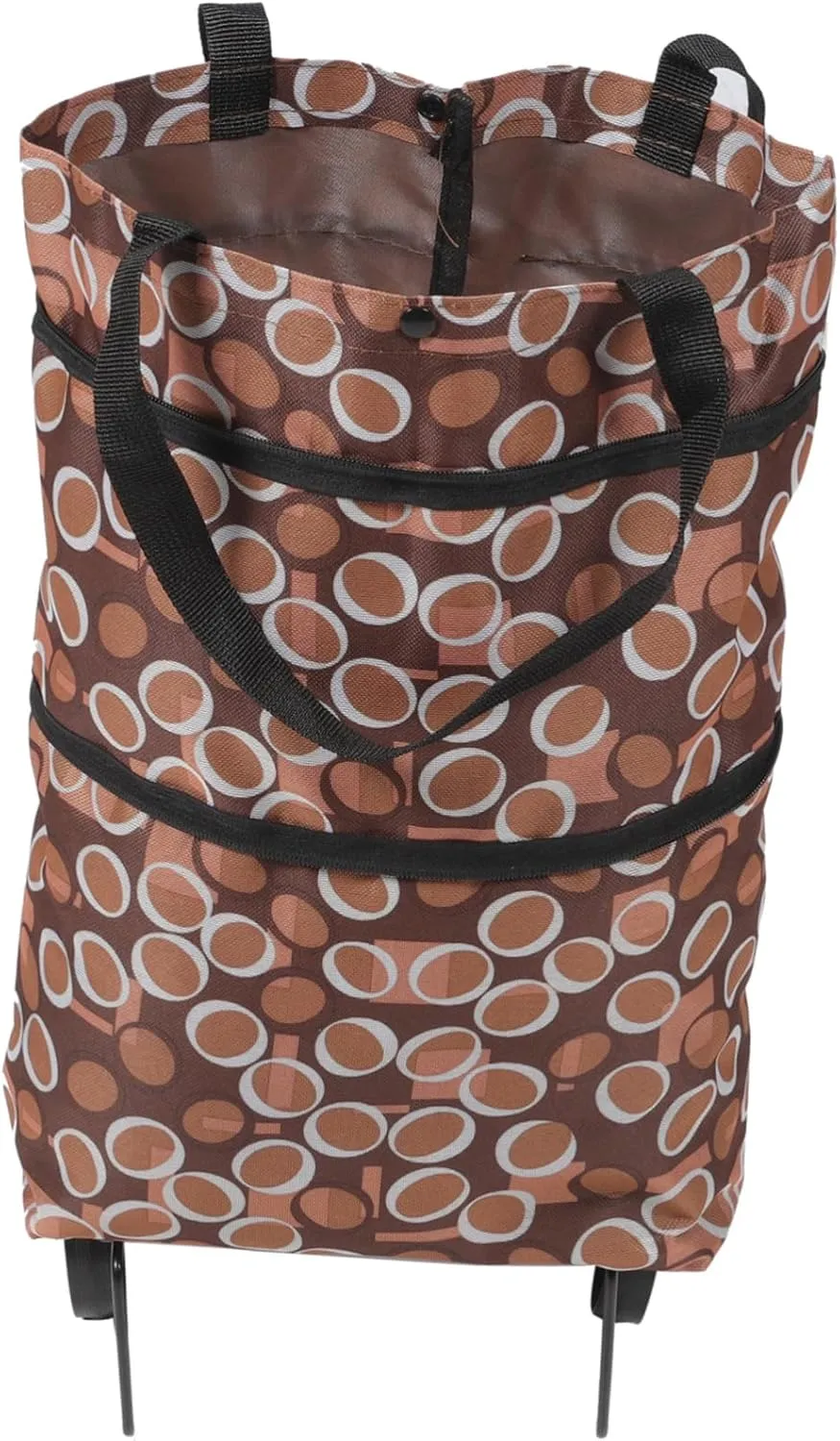 Wheeled Grocery Tote Bag Folding Cart Reusable Shopping Trolley Tote Bag for Shopping