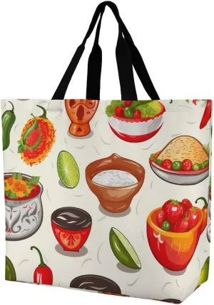 White Head Eagle Tote Bag for Women Reusable Grocery Shoulder Bags Shopping Bag for Travel, Groceries