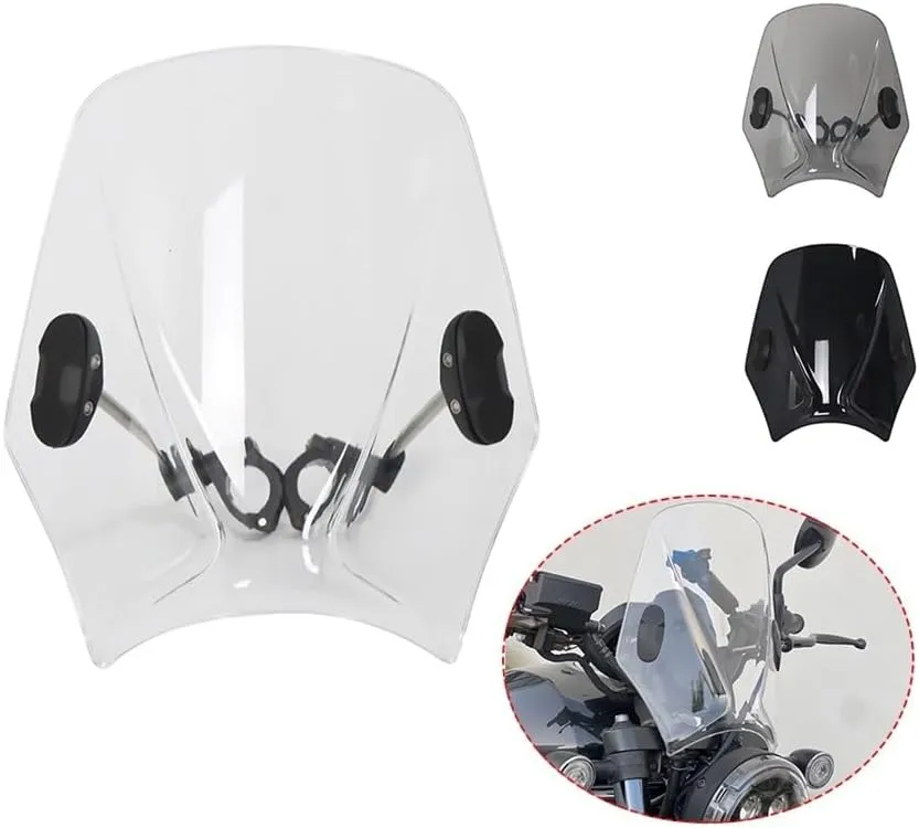 Windscreen Wind Deflector for DAELIM VJ 125 FI for ROADWIN 2018-2023 Motorcycles Compact Sport Wind Deflector Retro Windshield Universal
