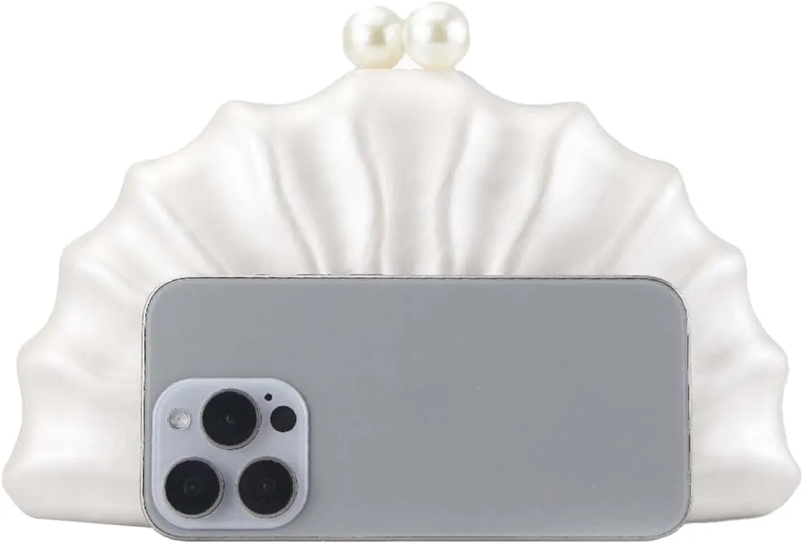 Women Acrylic Shell Shaped Clutch Luxury Marble Acrylic Evening Handbag Unique Chain Shoulder Bag Wedding Party Purses
