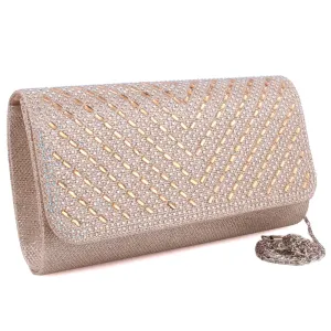 Women “AIMO”  Diamante  Adorned Clutch