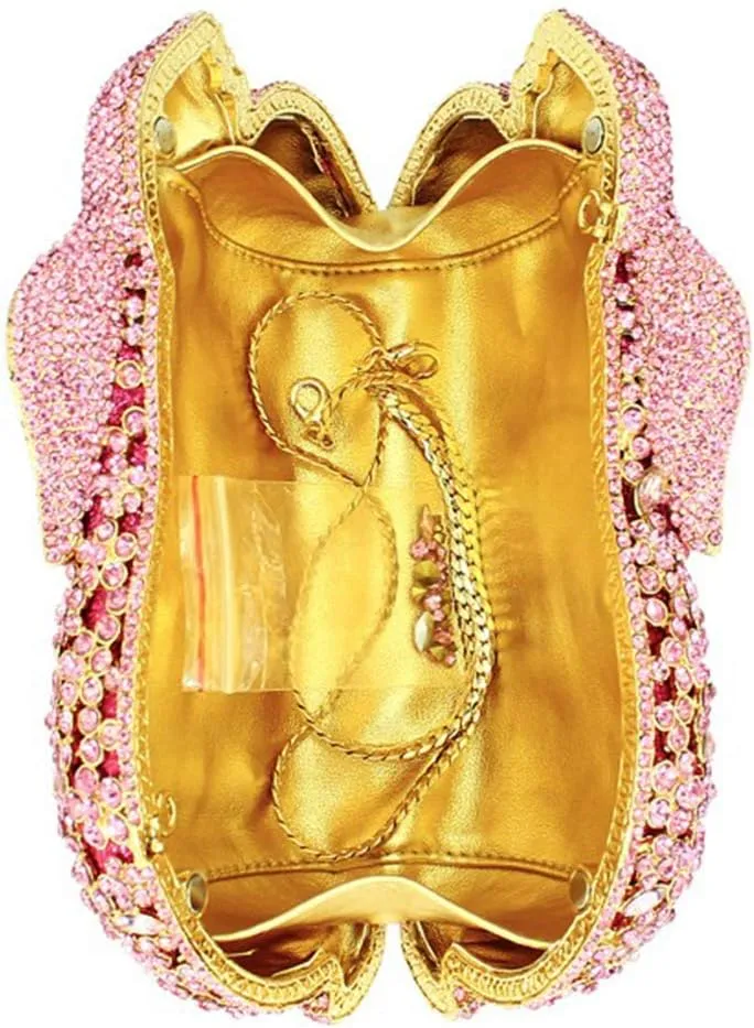 Women Evening-Bag Chain Rhinestone Luxury Ladies Clutch-Purse Wedding-Handbag Rabbit