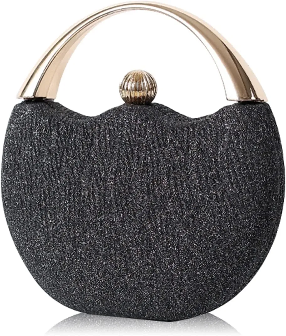 Women Evening Bag Glitter Clutch Bag Bridal Wedding Purse Sparkly Handbag
