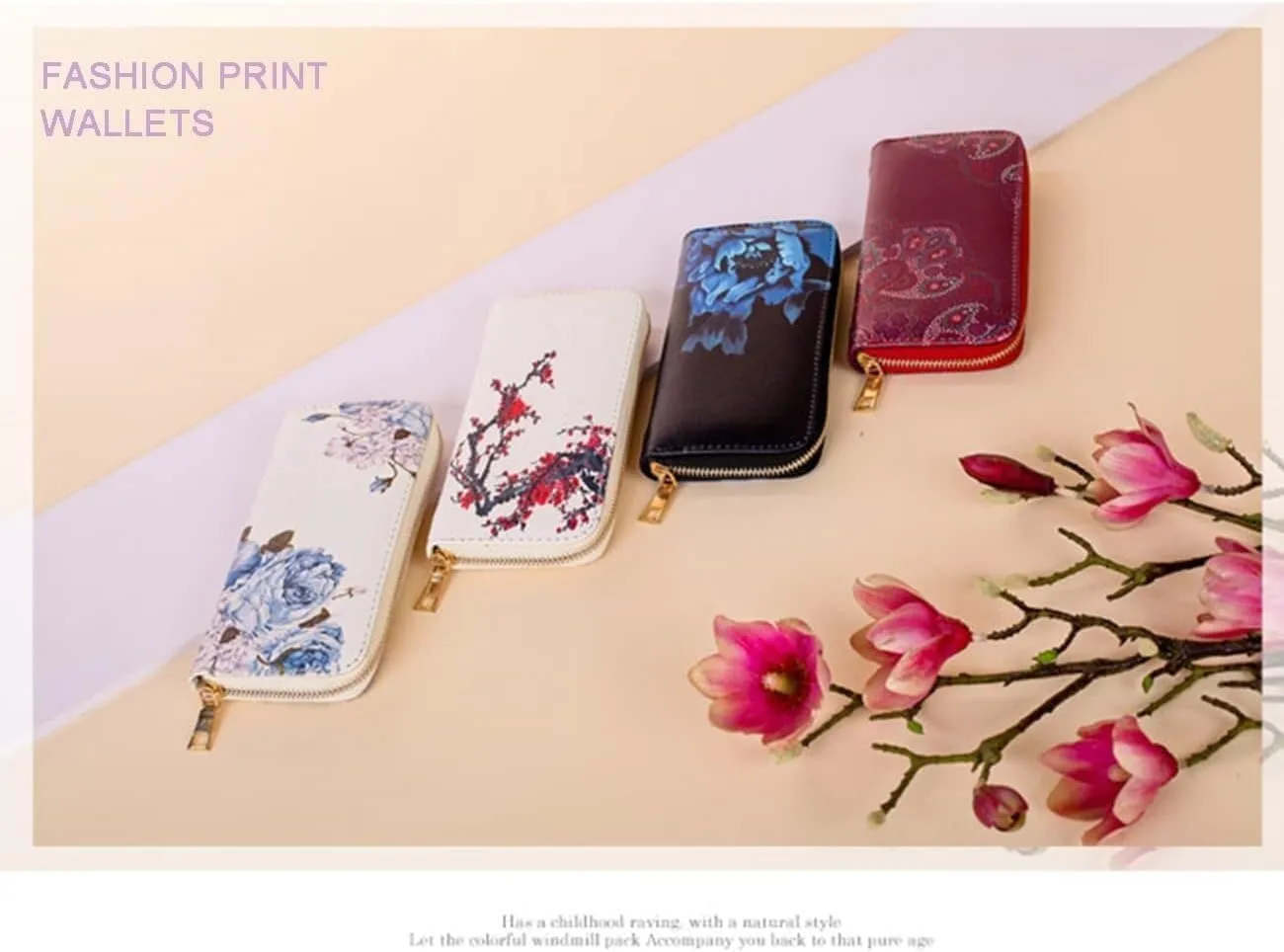 Women Handbags Floral Print 6PCS Handbag and Purse Set Leather Shoulder Tote Work Satchel Crossbody Bags