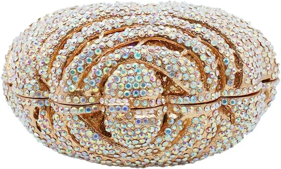 Women Ice Cream Crystal Evening Bag Luxury Rhinestone Clutch Wedding Party Minaudiere Purse and Handbag for Cocktail