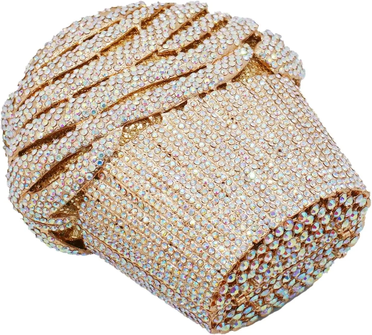 Women Ice Cream Crystal Evening Bag Luxury Rhinestone Clutch Wedding Party Minaudiere Purse and Handbag for Cocktail