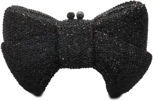 Women Luxury Bowknot Shaped Evening Clutch Sparkling Rhinestones Handbag for Banquet Wedding Party