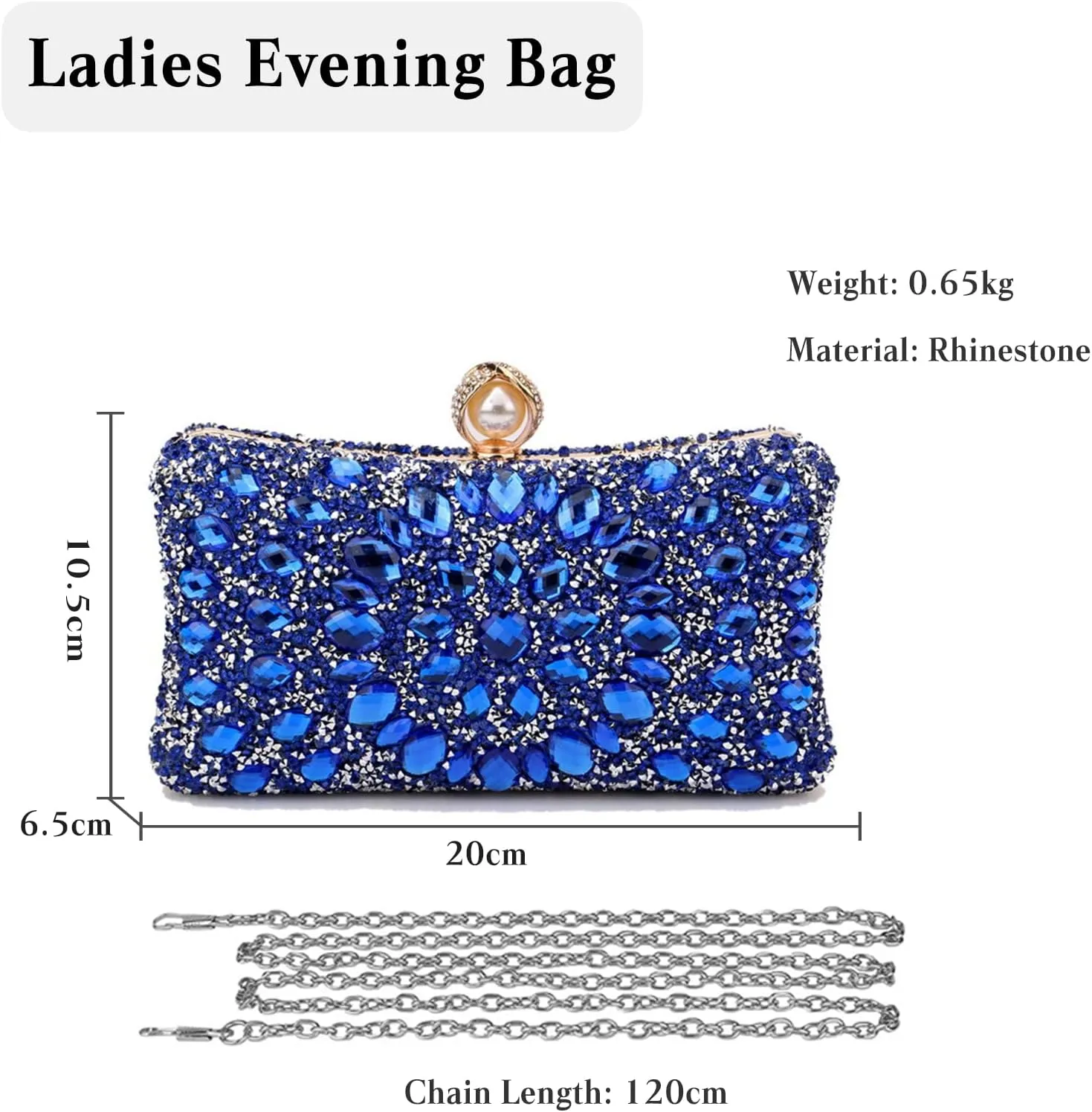 Women Rhinestone Evening Bag Multicolor Clutch Bag Luxury Crystal Handbag Bridal Wedding Purse