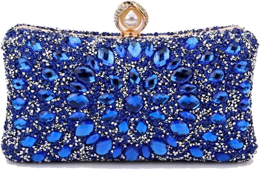 Women Rhinestone Evening Bag Multicolor Clutch Bag Luxury Crystal Handbag Bridal Wedding Purse