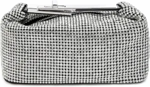 Women Rhinestone Handbag Metal Handle Sparkling Clutch Crystal Evening Bag for Wedding Party