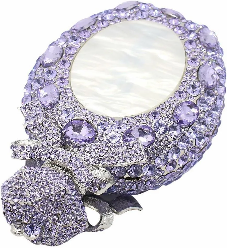 Women Rhinestone Perfume Bottle Clutch Purse Luxury Shell Crystal Evening Bag Cute Diamond Wedding Party Handbag