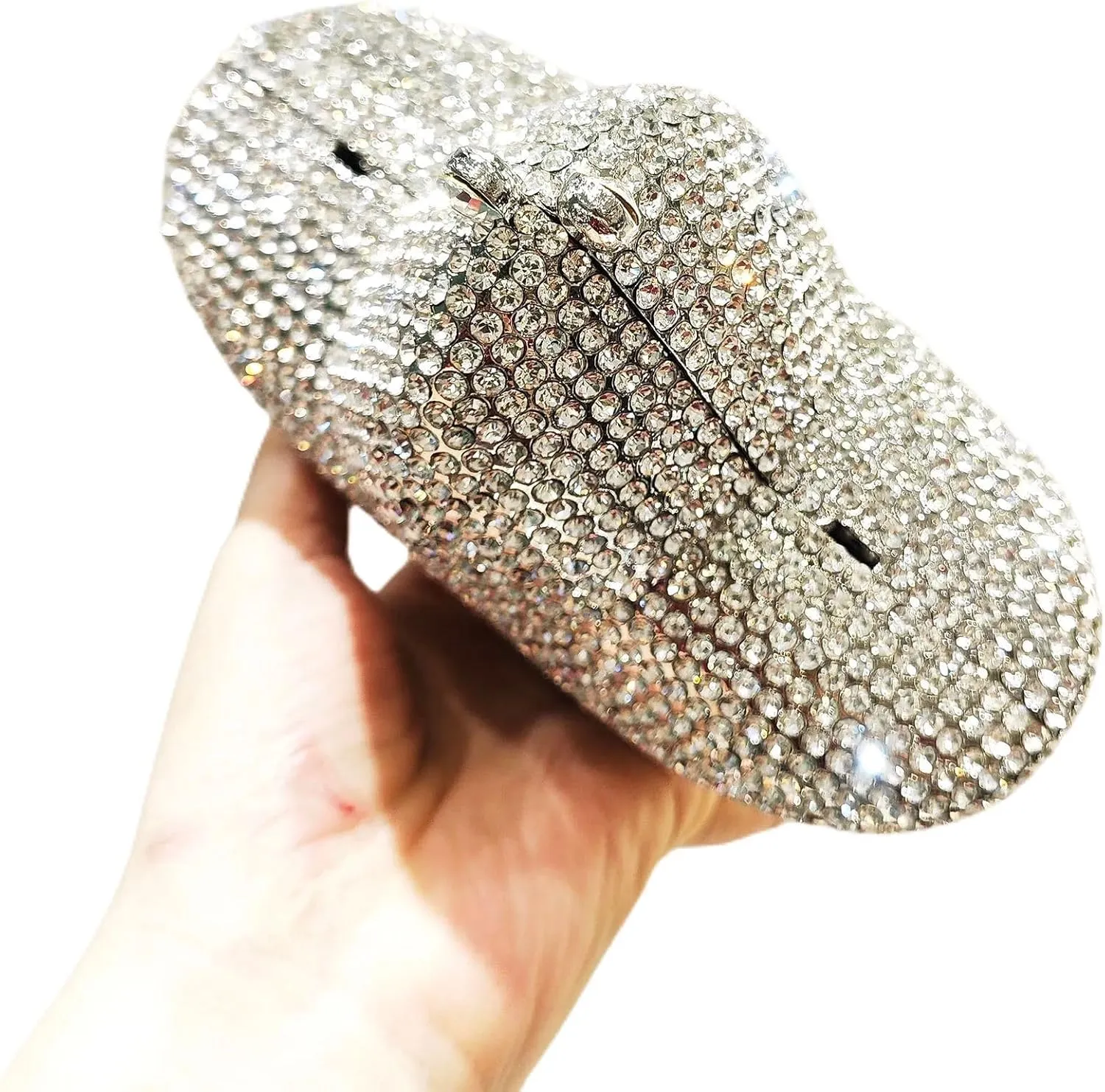 Women Rhinestone Star Shape Clutch Purse Unique Crystal Evening Bag Luxury Chain Handbag for Wedding Cocktail Party