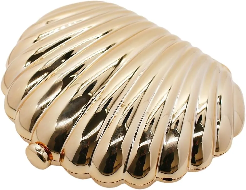 Women Sparkly Acrylic Clutch Unique Shape Metallic Handbag Fancy Evening Bags for Party Prom