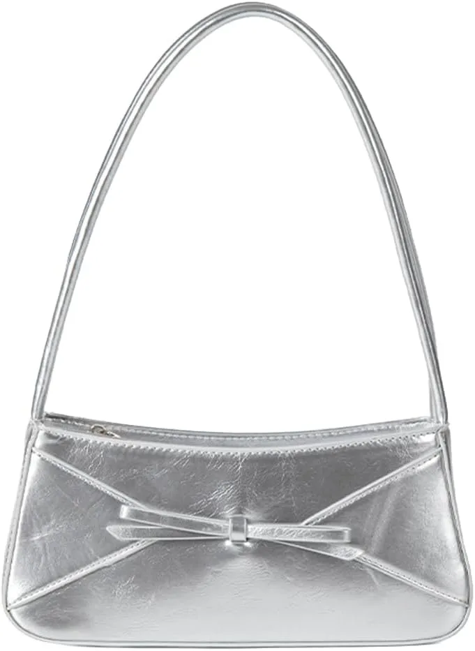 Women Y2k Purse Sweet Bowknot Handbags for Women 2025 Underarm Shoulder Bag Bow Hobo Purse Chic Clutch Bag with Top Handle