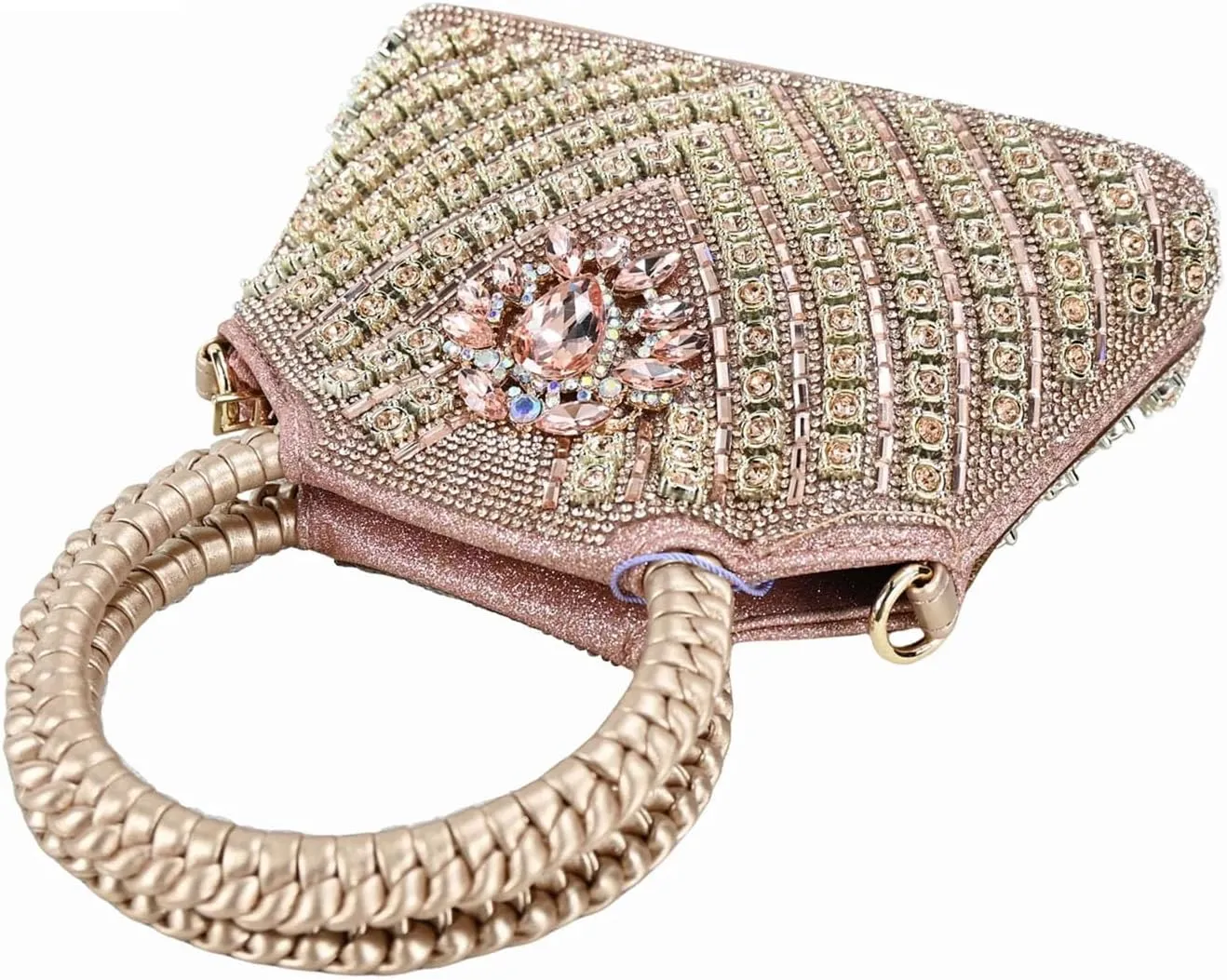 Womens African Themed Sparkly Evening Shoes and Clutch Set Crystal Accented High Heels for Special Occasions