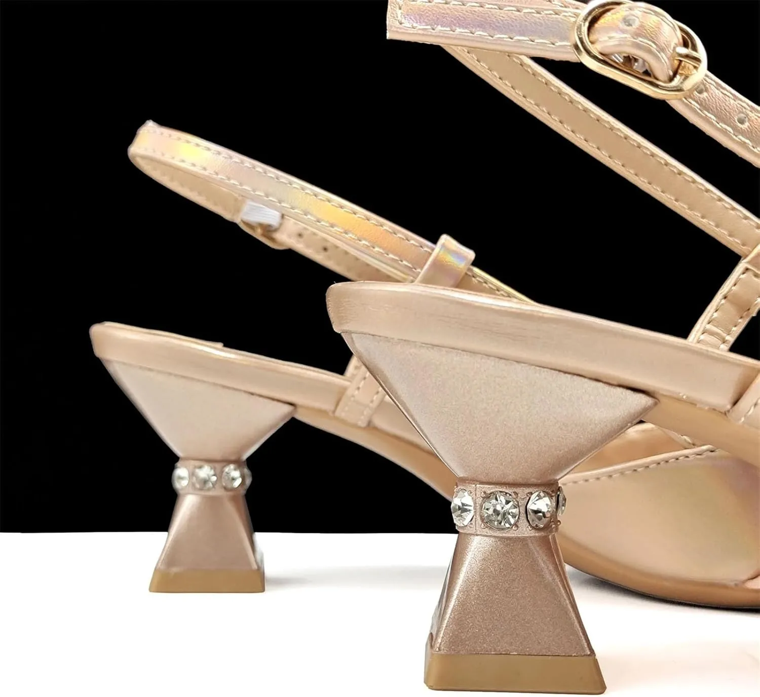 Womens African Themed Sparkly Evening Shoes and Shoulder Bag Set Crystal Decorated High Heels for