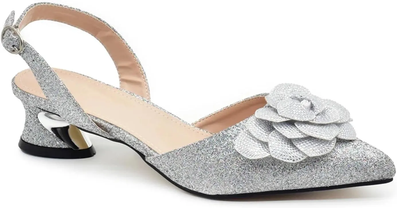 Women’s African Themed Wedding Shoes and Matching Purse Set with Crystal Embellishments Comfortable Heels for Bride