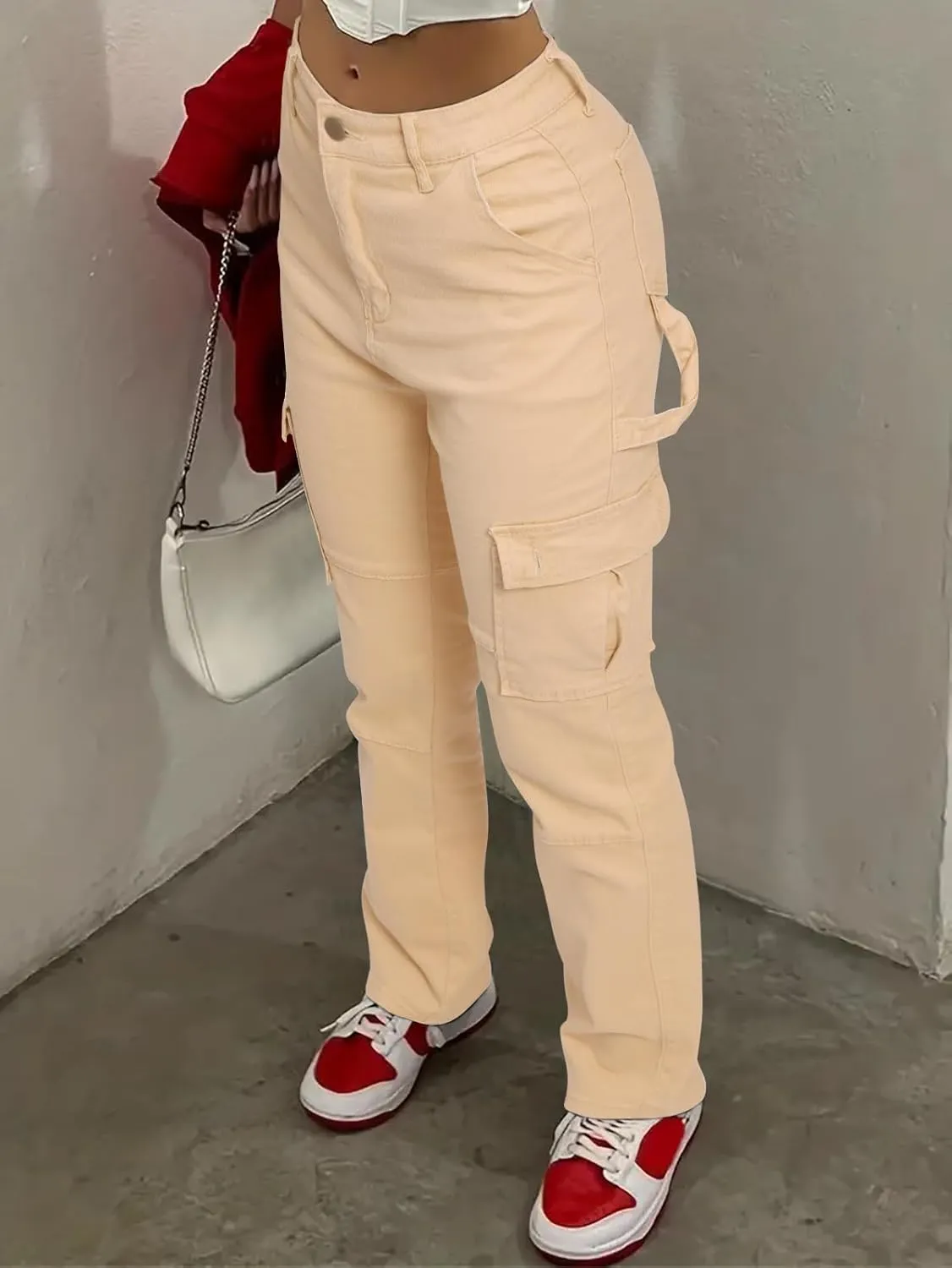 Women's Cargo Jeans Pants