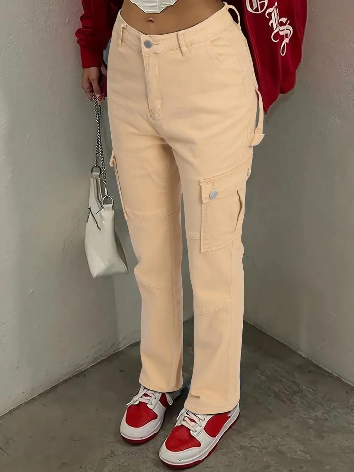 Women's Cargo Jeans Pants
