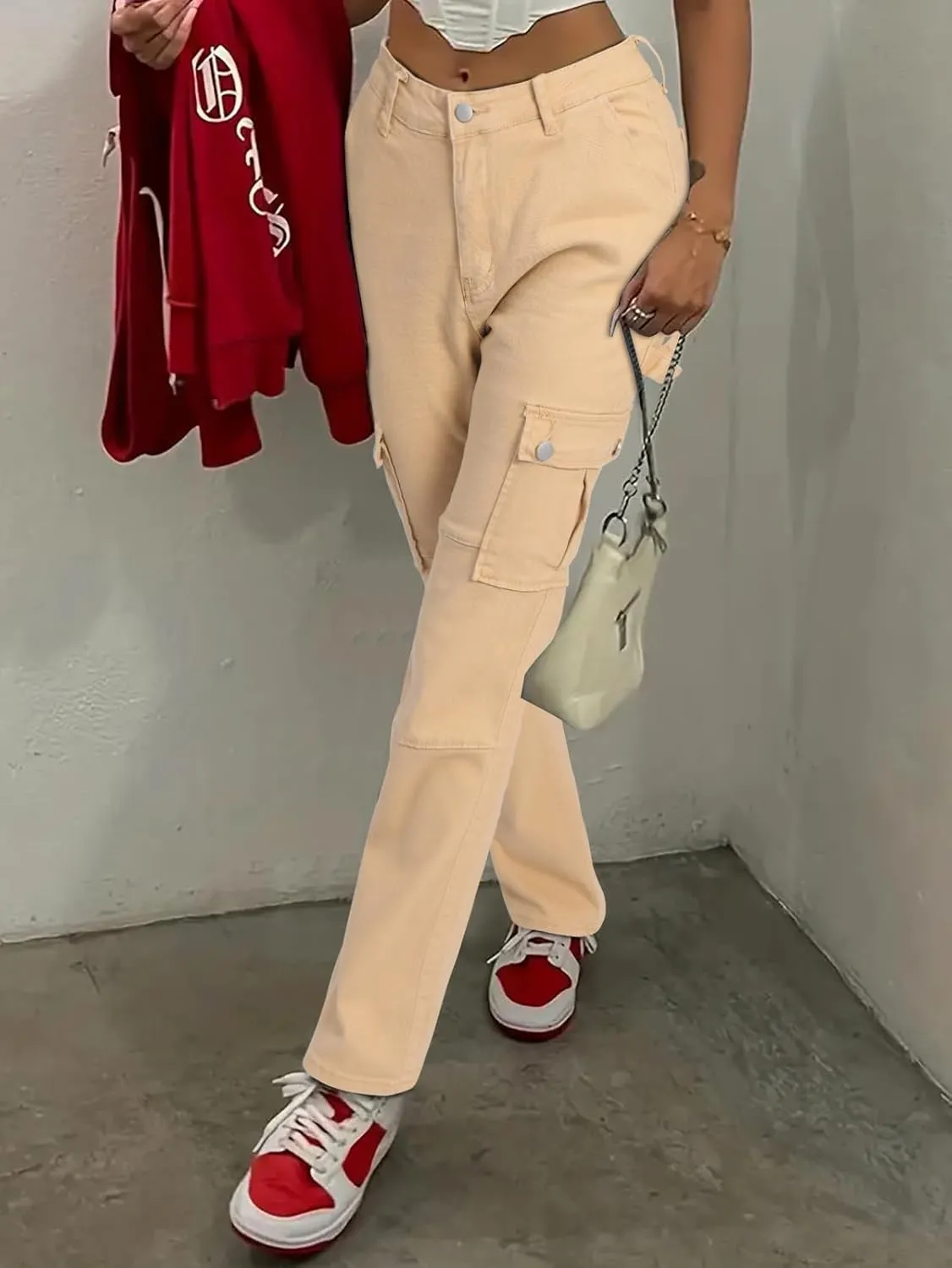 Women's Cargo Jeans Pants