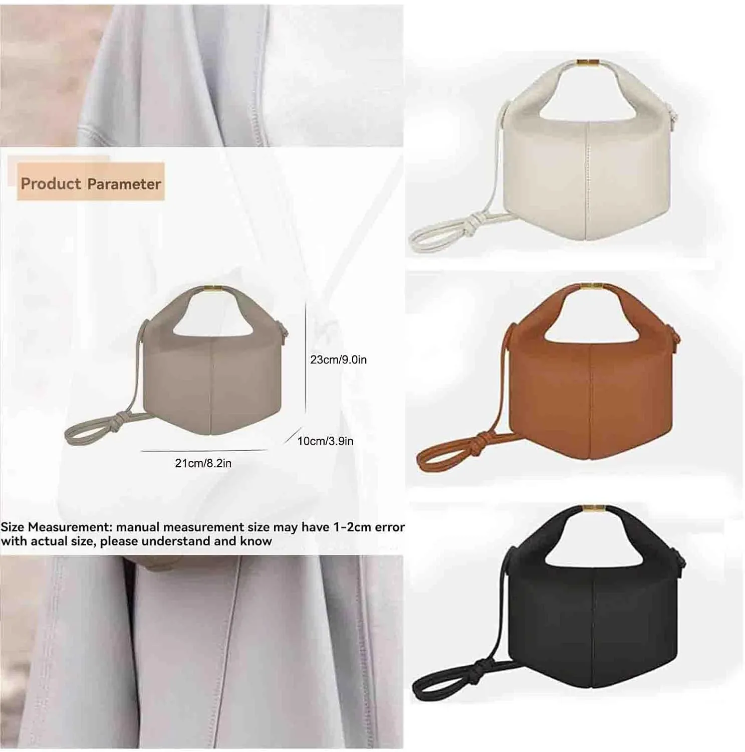 Women's crossbody bag wallet handle bag chic dumpling bag handbag designer artificial leather shoulder bag