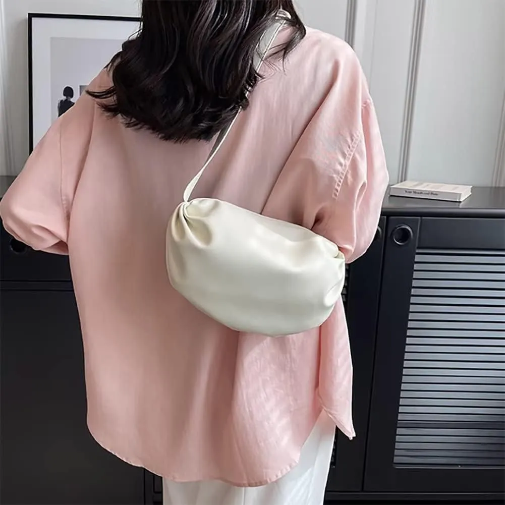 Women’s Crossbody Purse Designer Shoulder Handbag Cloud Handbag Ruched Hobo Bag Dumpling Bag with Adjustable Strap