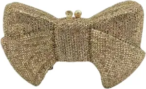 Women's Evening Handbags Luxury Purses and Handbags Rhinestone Wedding Clutch Purses for Women Diamond Purse Bow Gold