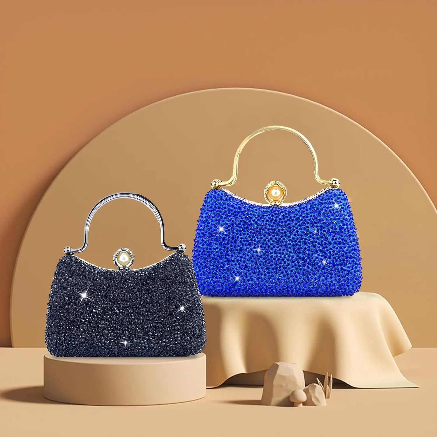 Women's Evening Handbags Pearl Clutch Purse Beaded bag Bridal Clutch wedding Purse