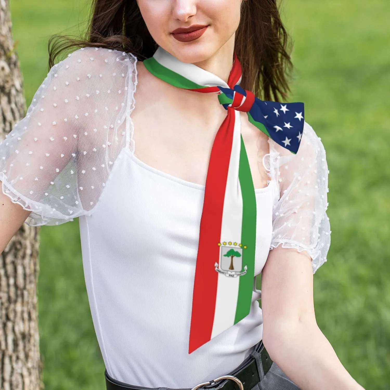 Women's Fashion Neck Scarf Egypt Egyptians America Flag Neckerchief Headscarf