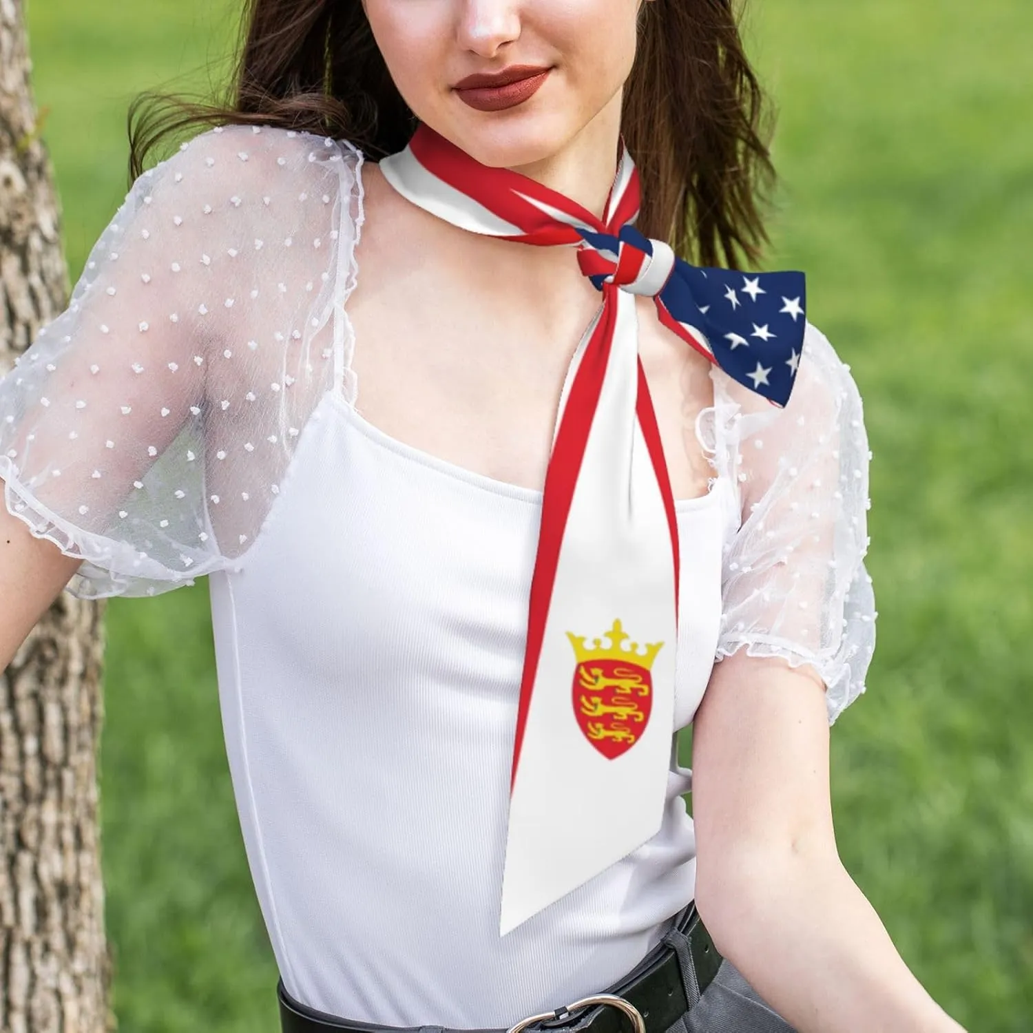 Women's Fashion Neck Scarf Lesotho Lesothan America Flag Neckerchief Headscarf
