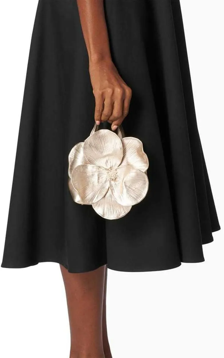 Women's Floral Clutch Purse PU Leather Flower Evening Bags Party Prom Handbag Wedding Crossbody Bucket Purse