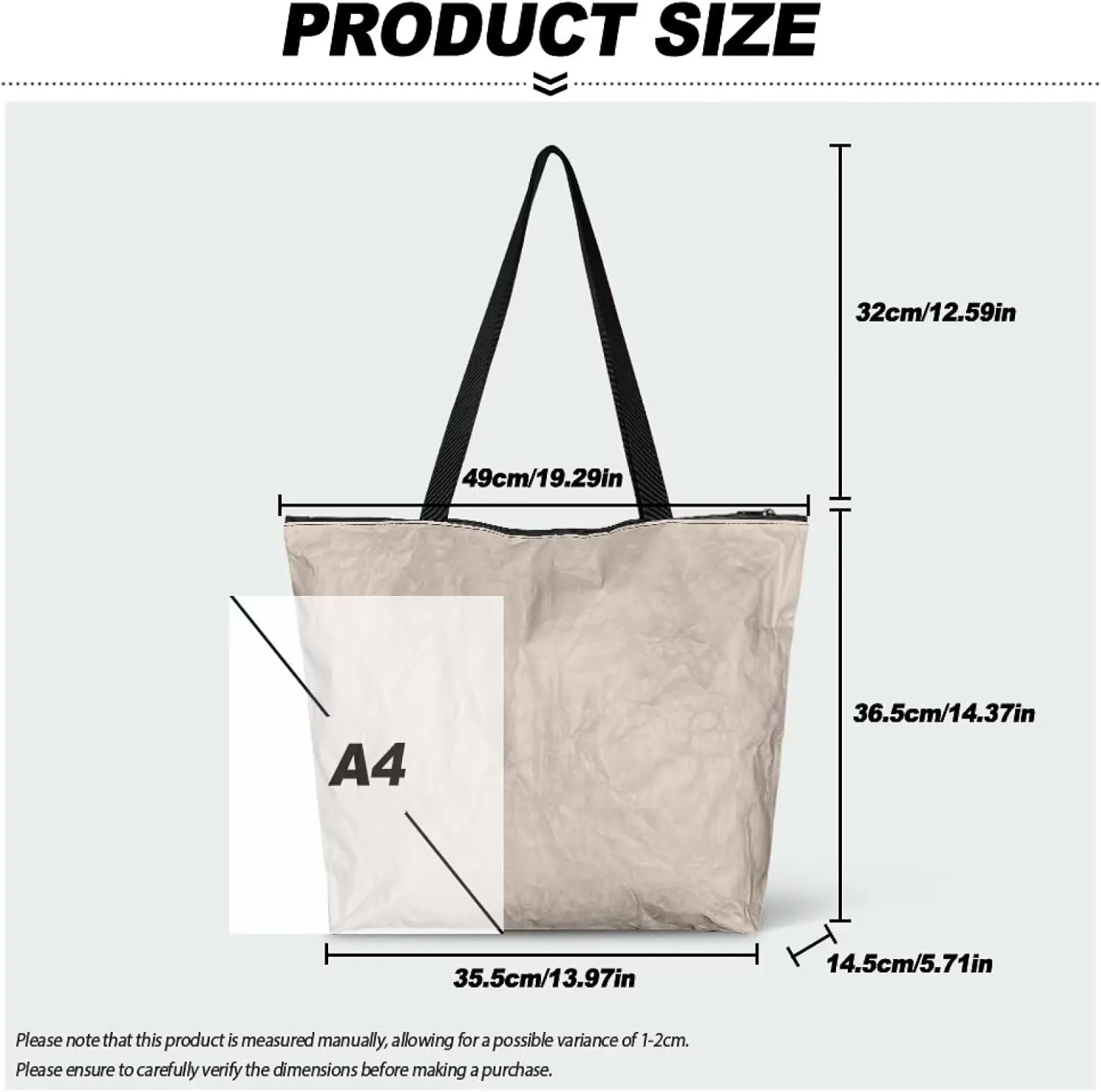 Women's Handbag Large Tote Bag Zipper Closure, Couple Animals Print Eco Friendly Shopping Paper Tote Storage Bag