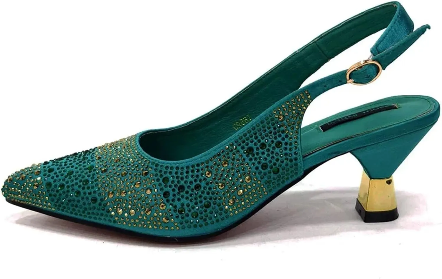Women’s Italian Inspired Crystal Accented Wedding Shoes and Clutch Combo Pointed Toe Luxury Heels for Bride