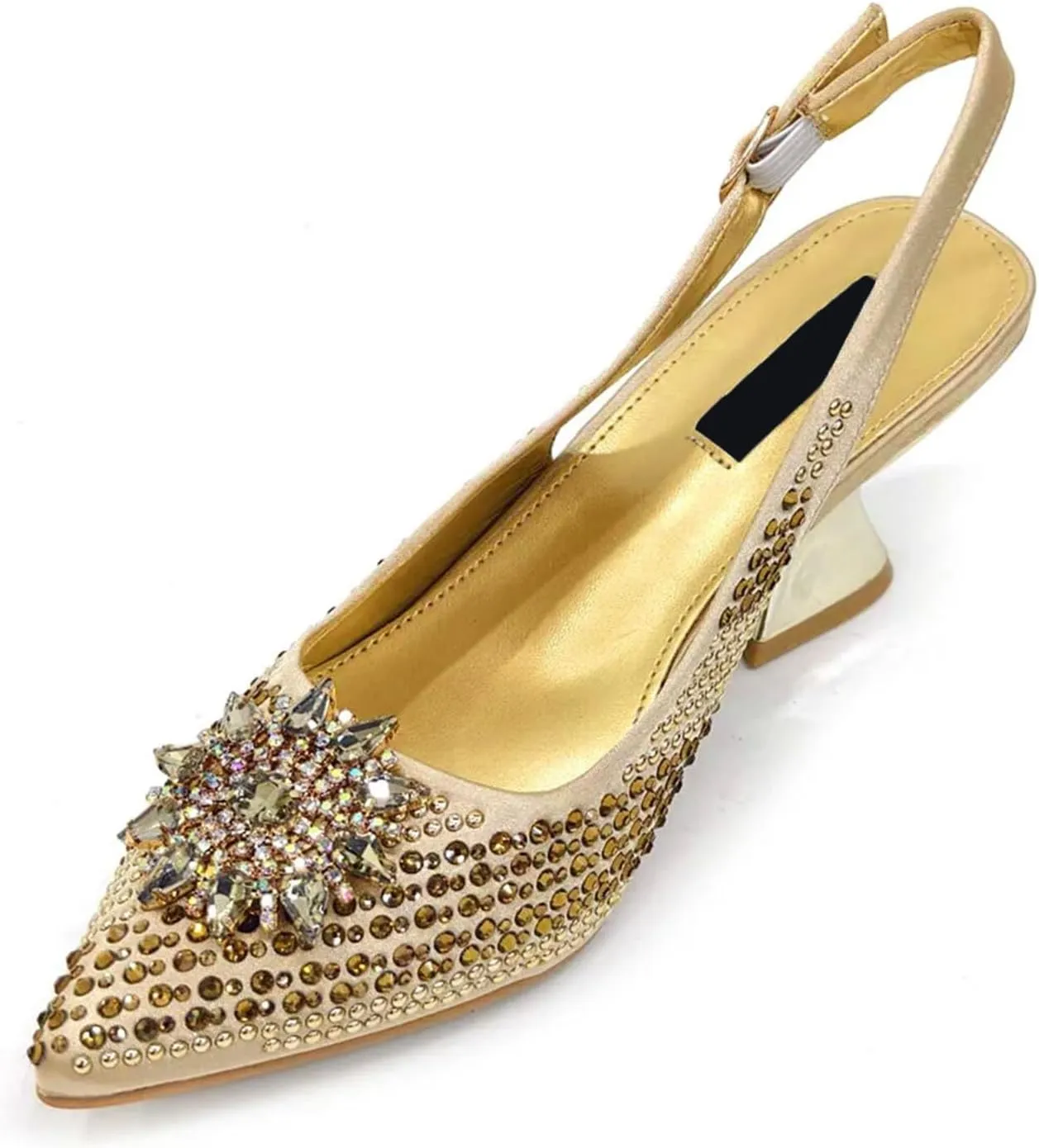 Womens Italian Style Luxury Evening Shoes and Matching Clutch Set Rhinestone Accented High Heels for Bride