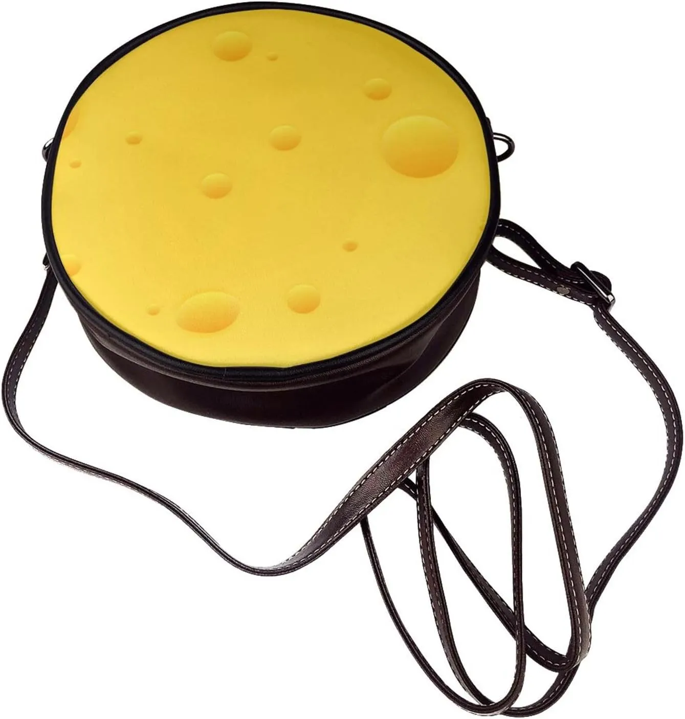 Womens Large Elegant Leather Round Shoulder Crossbody Messenger Bag Purse Bag