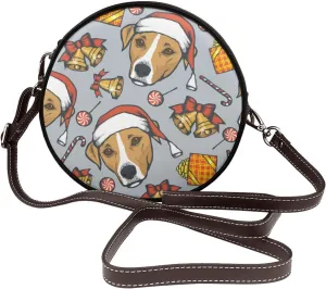 Womens Large Elegant Leather Round Shoulder Crossbody Messenger Bag Purse Bag