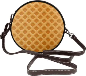 Womens Large Elegant Leather Round Shoulder Crossbody Messenger Bag Purse Bag