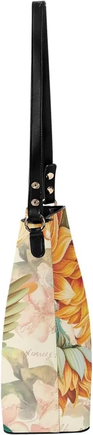 Women's Leather Handbags Designer Tote Purse Bucket Bags Oversized Large Shoulder Bag with Handle Pockets