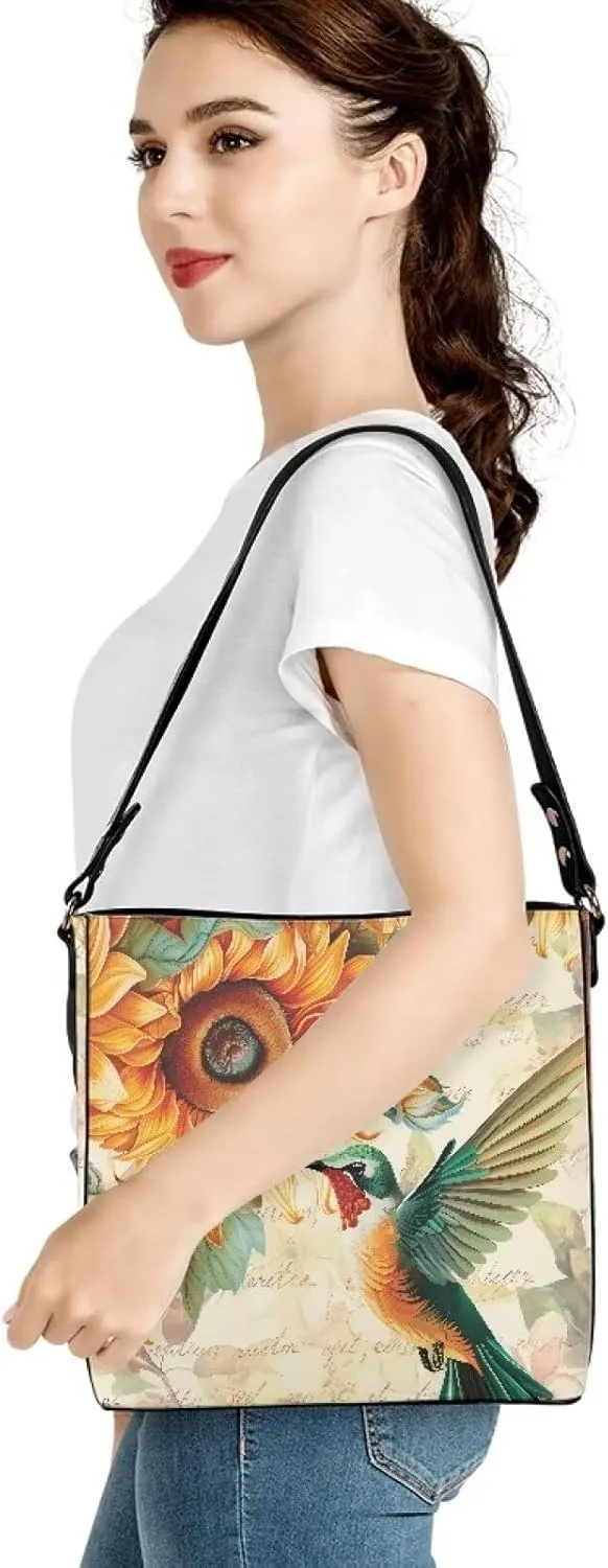 Women's Leather Handbags Designer Tote Purse Bucket Bags Oversized Large Shoulder Bag with Handle Pockets