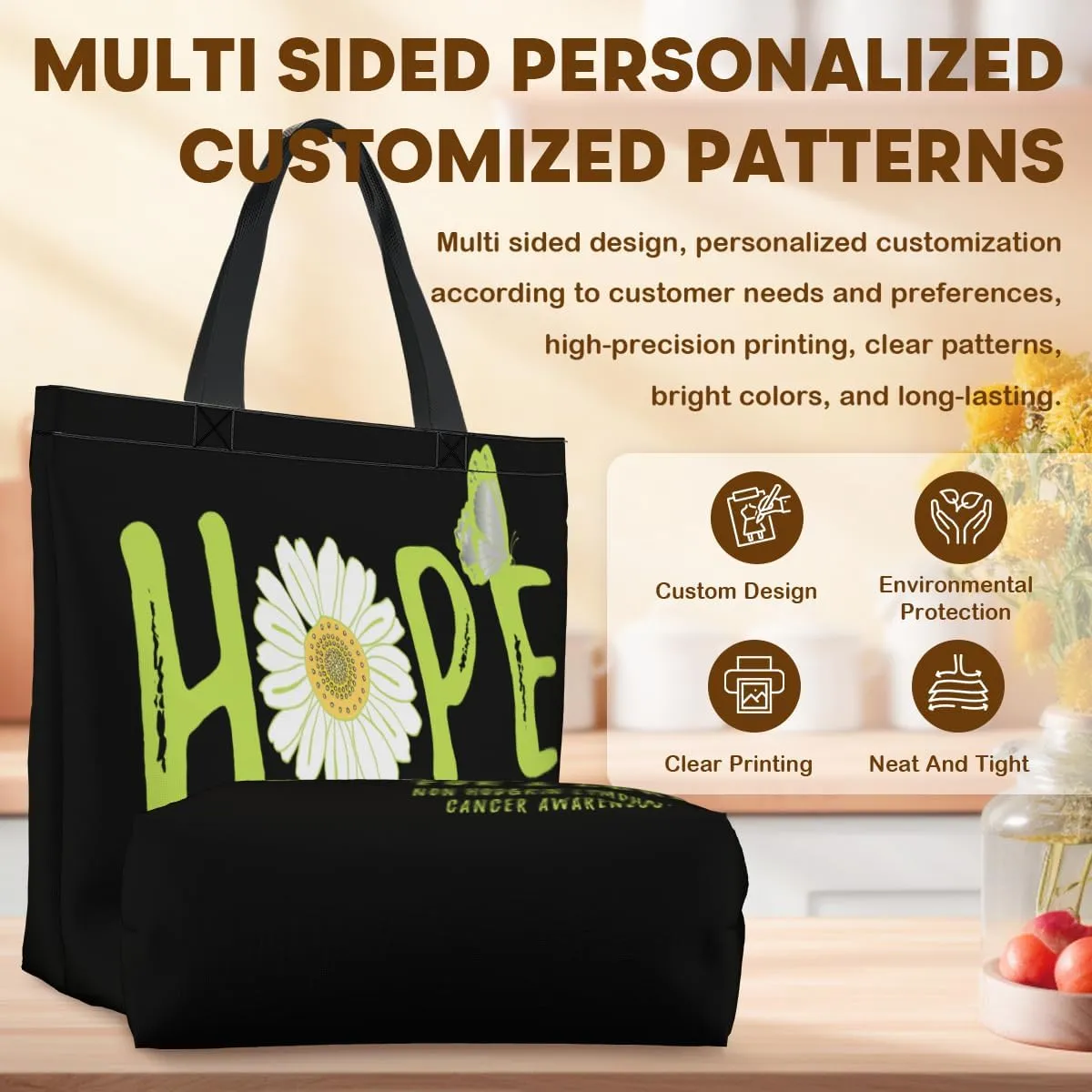 Women's Men Large Kitchen Reusable Grocery Bags Shoulder Bags With Zipper Beach Shopping Bag for Outdoors